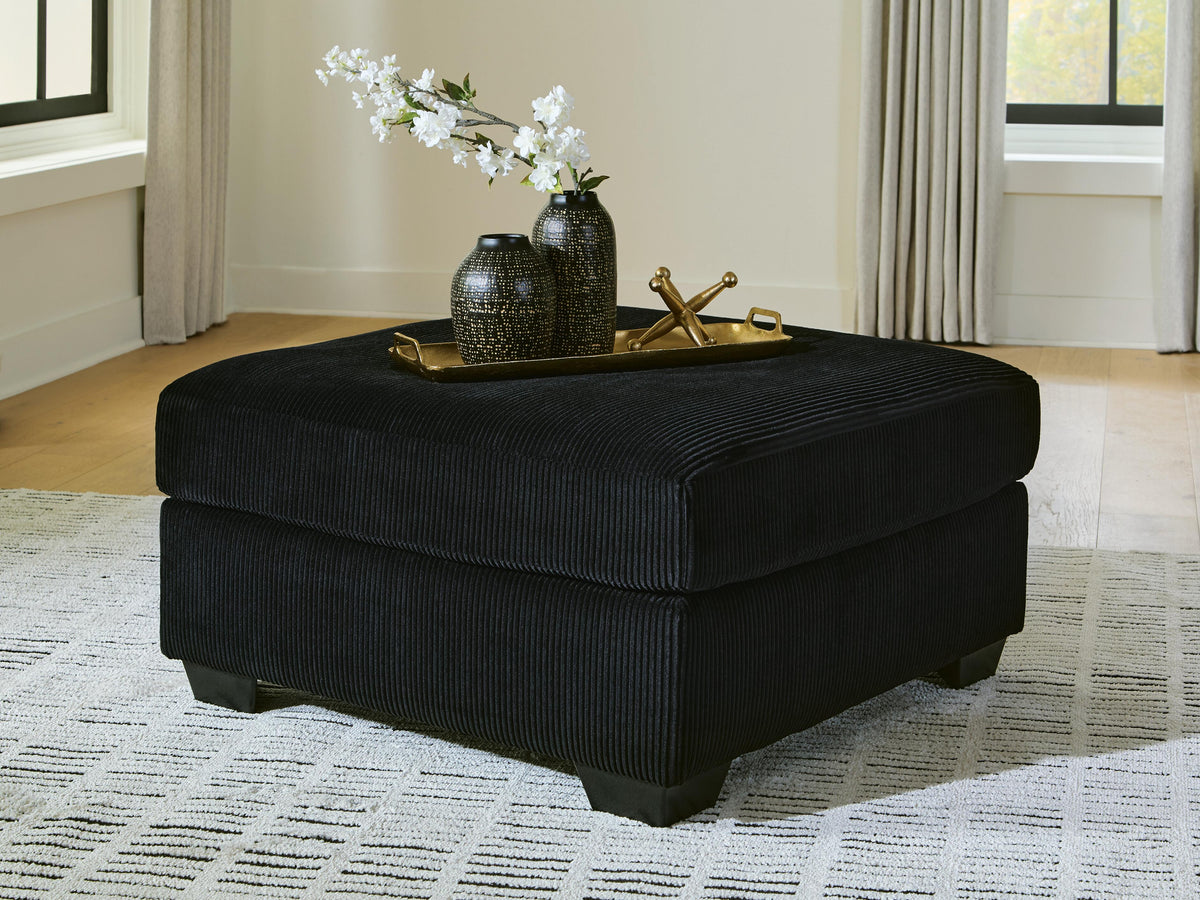 SimpleJoy Oversized Accent Ottoman Velvet Chenille
