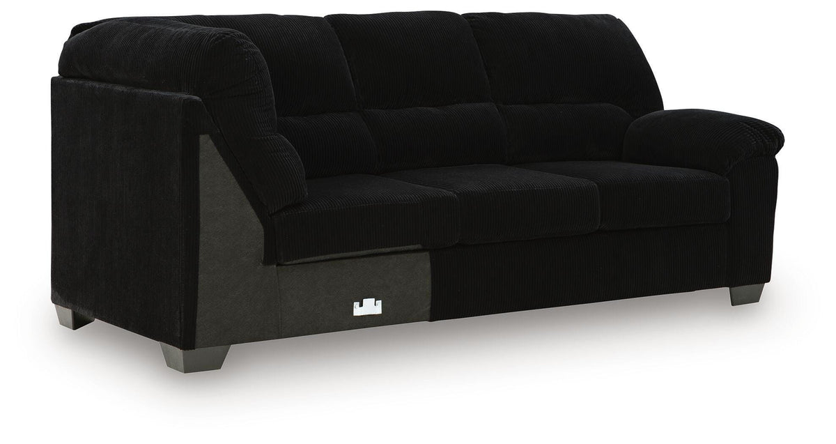 SimpleJoy RAF Sofa w/Corner Wedge Velvet Chenille
