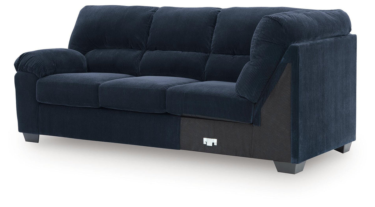 SimpleJoy LAF Sofa w/Corner Wedge Velvet Chenille