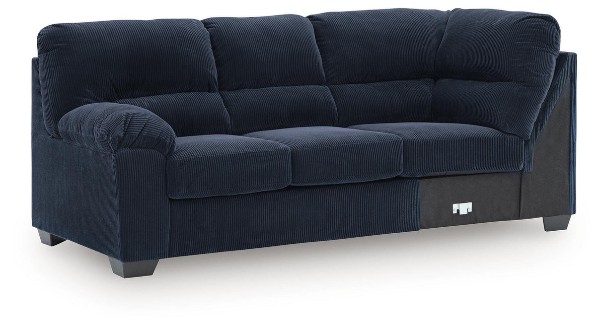 SimpleJoy LAF Sofa w/Corner Wedge Velvet Chenille