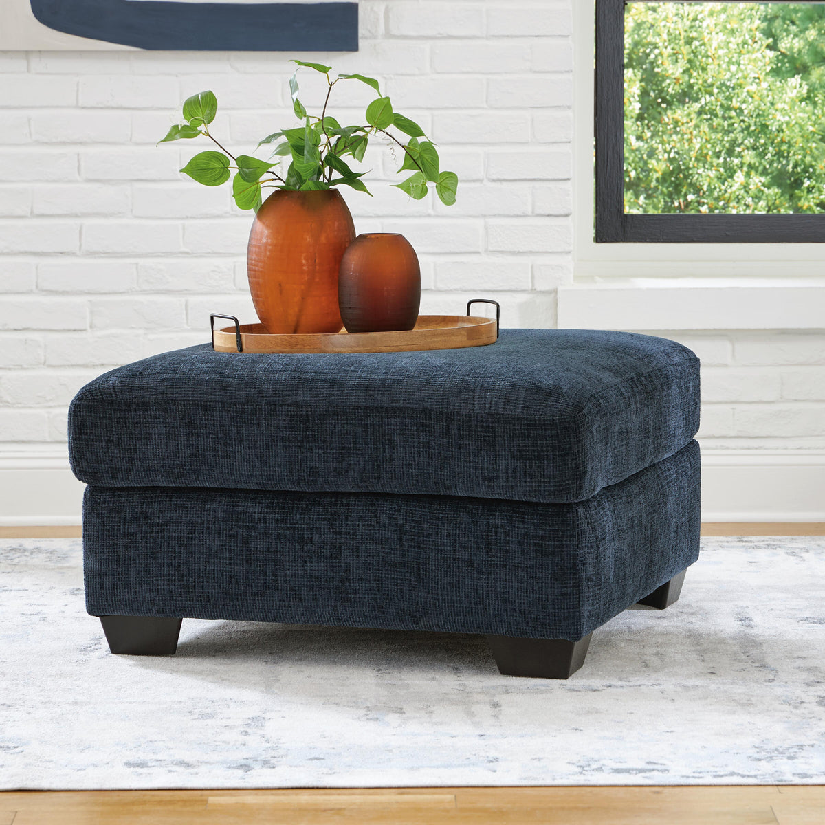 Aviemore Oversized Accent Ottoman Chenille