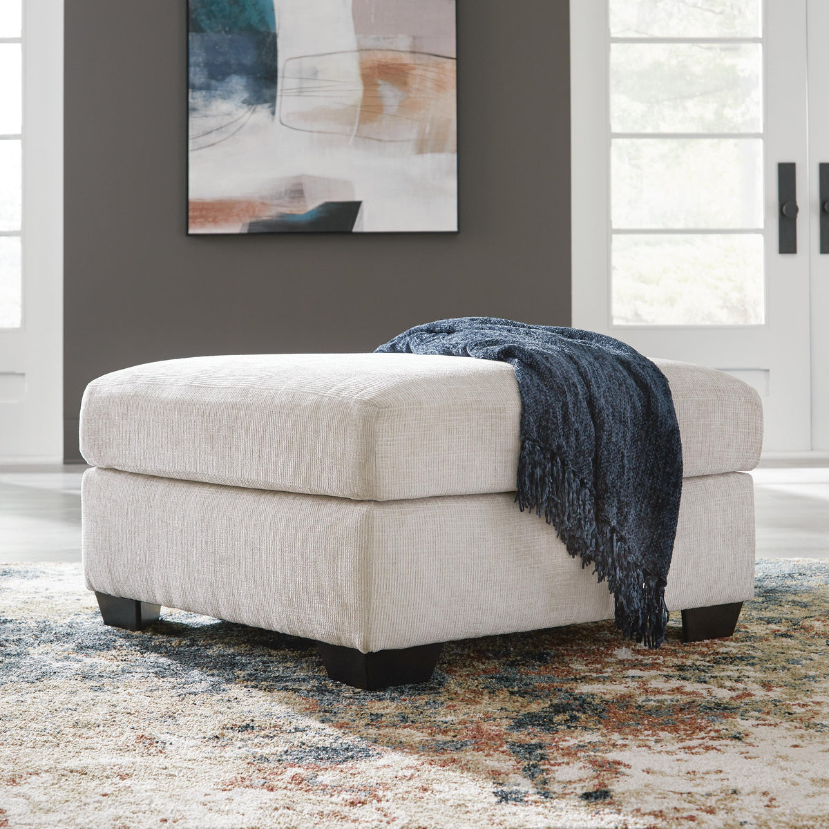 Aviemore Oversized Accent Ottoman Chenille