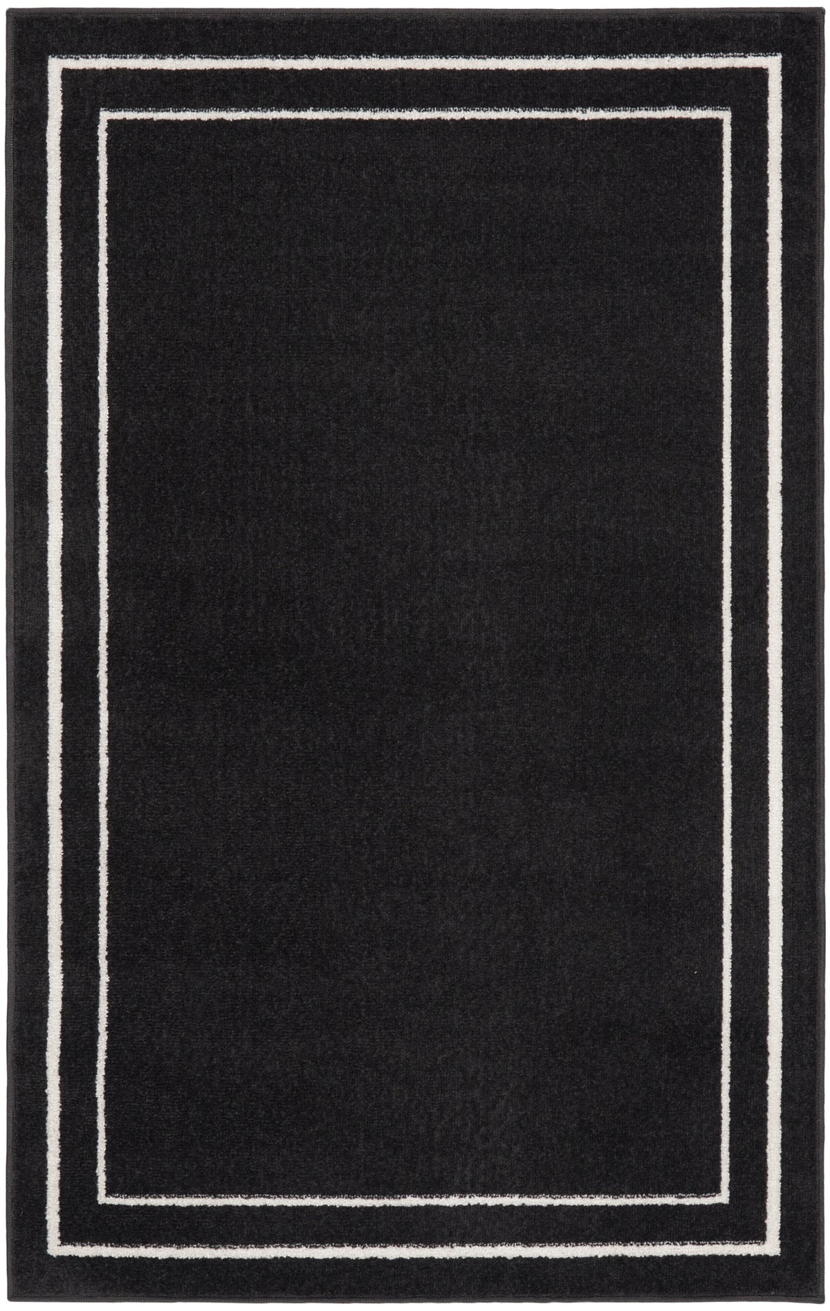 Nourison Essentials NRE02 Black Ivory Rug - Rectangle