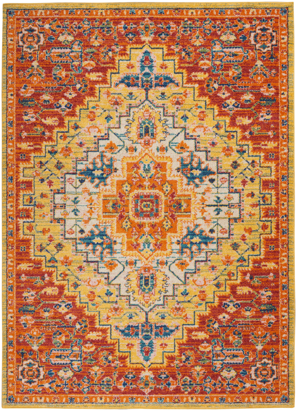 Allur ALR04 Red Multicolor Rug - Rectangle