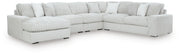 Stupendous 5-Piece Sectional with Chaise Velvet