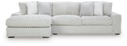 Stupendous 2-Piece Sectional with Chaise Velvet