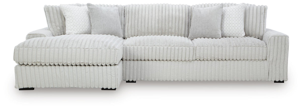 Stupendous 2-Piece Sectional with Chaise Velvet