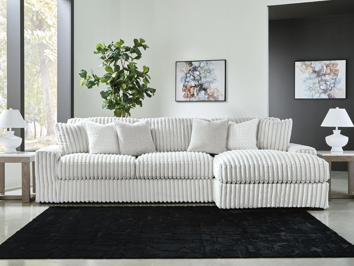 Stupendous 2-Piece Sectional with Chaise Velvet