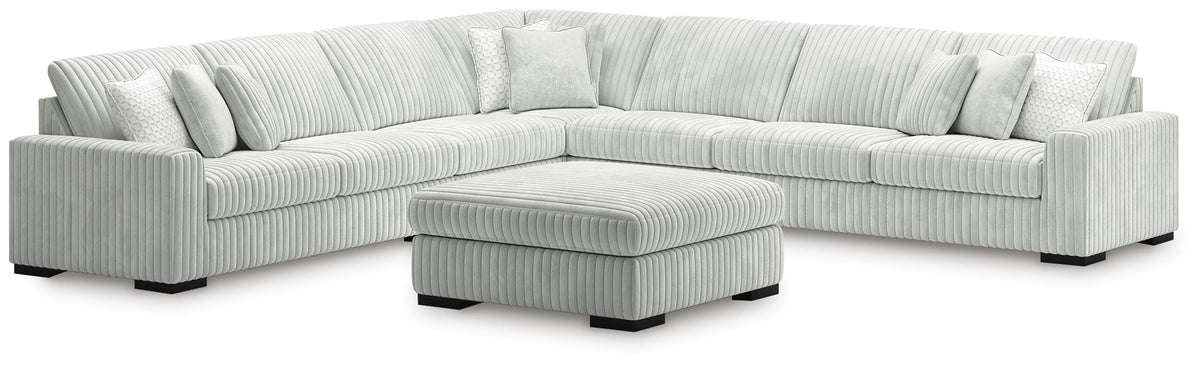 Stupendous 5-Piece Sectional with Ottoman