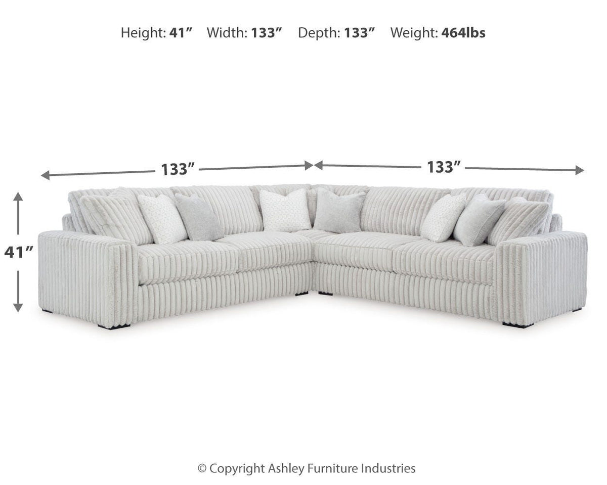 Stupendous 3-Piece Sectional Velvet