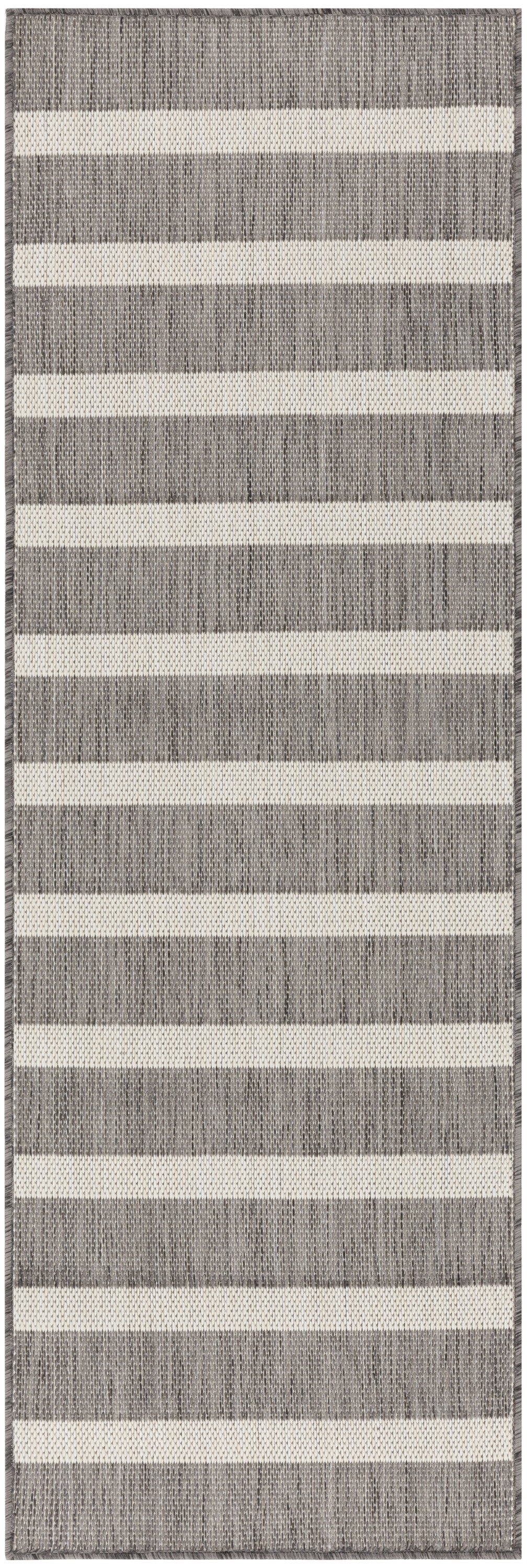 Positano POS03 Charcoal Ivory Rug - Runner