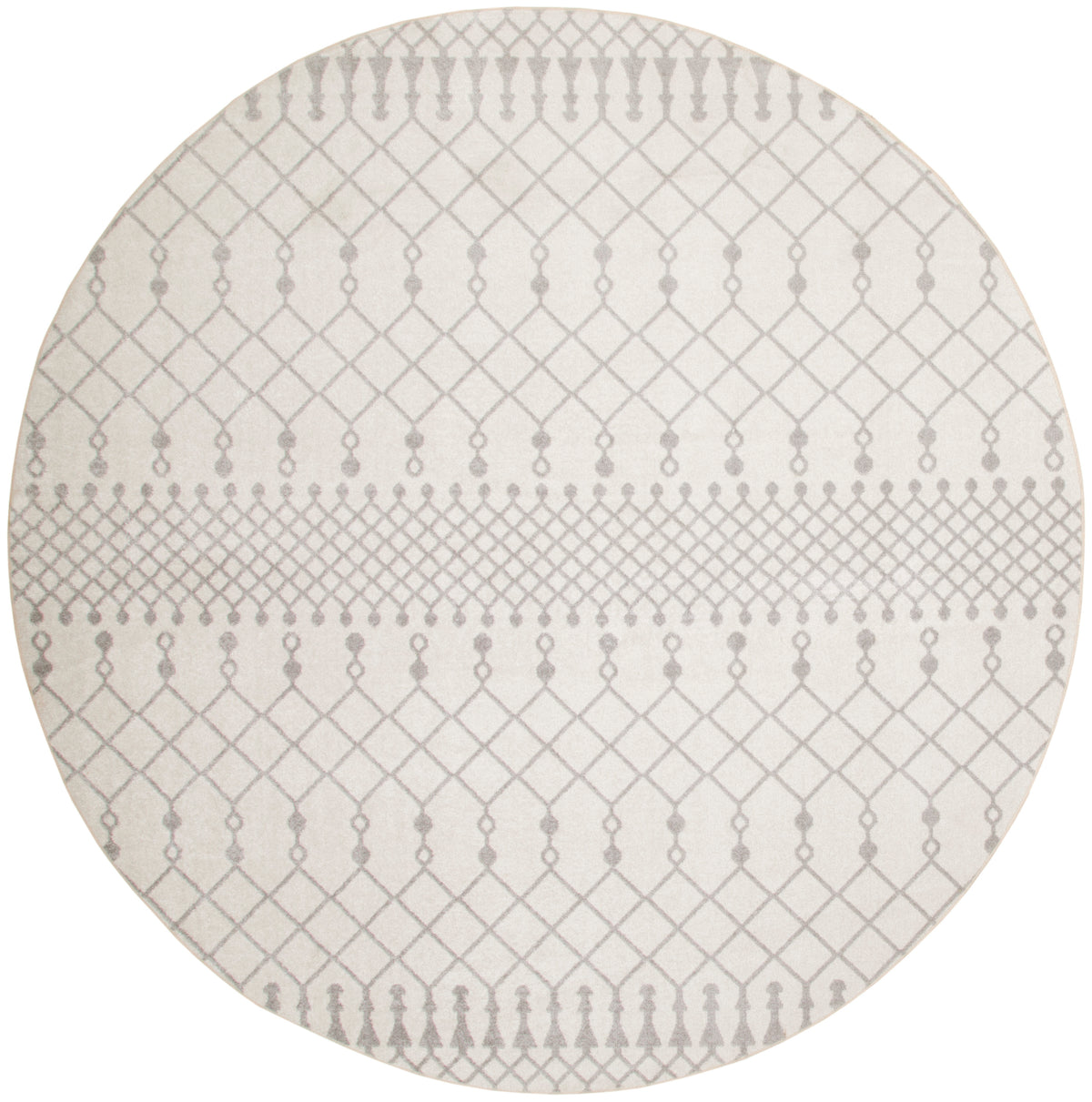 Astra Machine Washable ASW10 Ivory Rug - Round