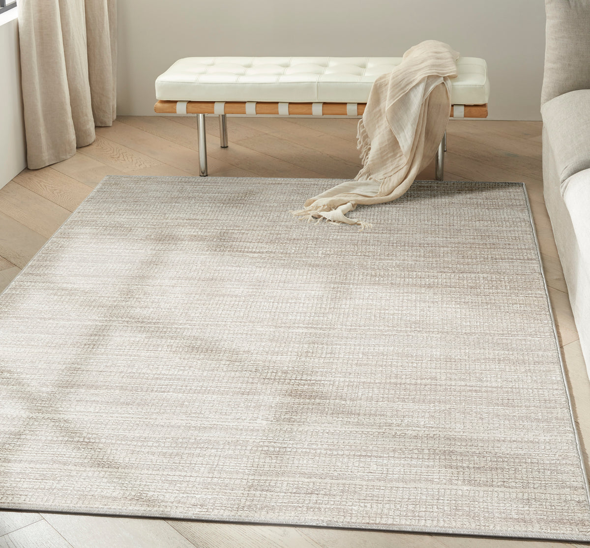 CK079 Notes NOT03 Ivory Grey Rug - room scene