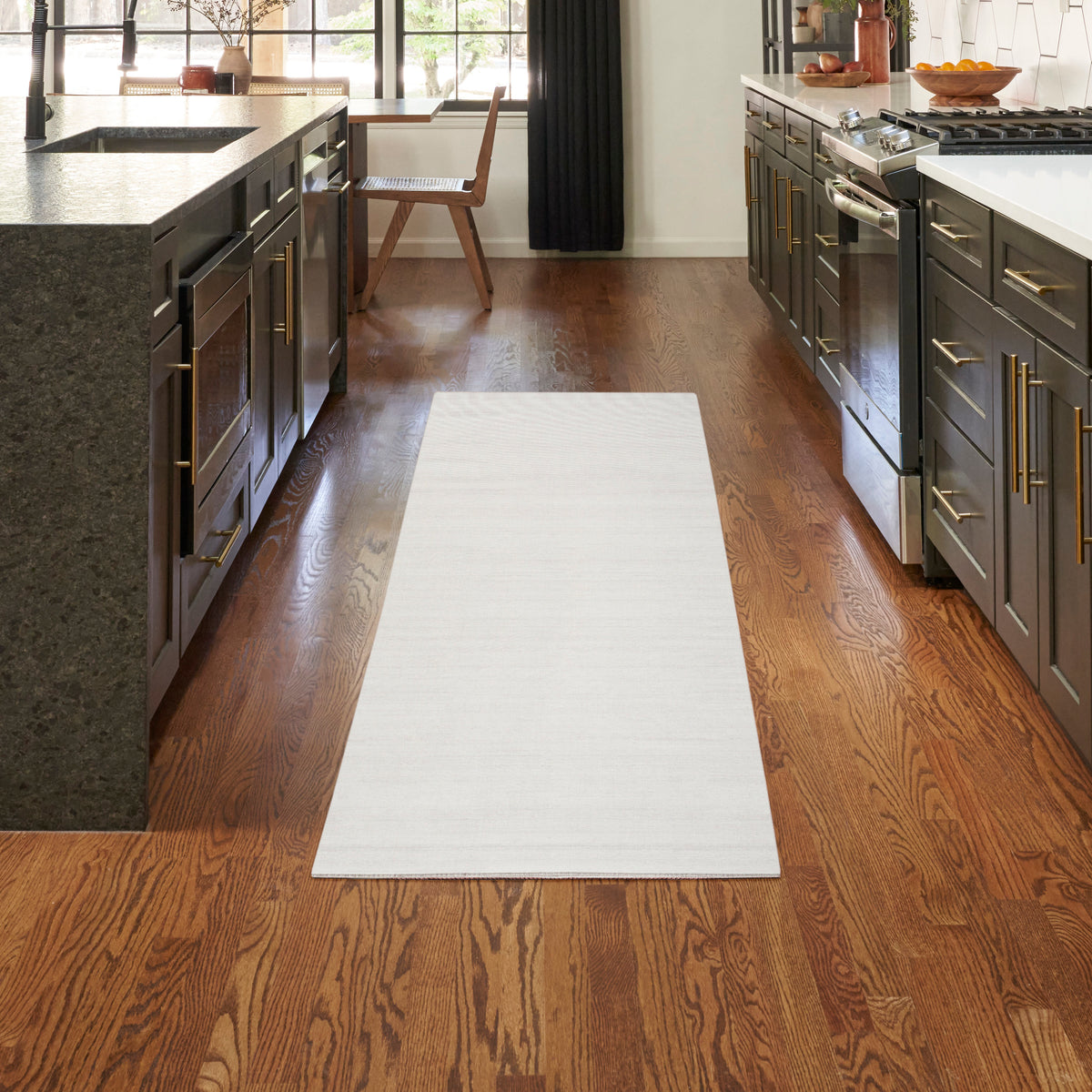 Washable Essentials WAE01 Ivory Grey Rug - room scene