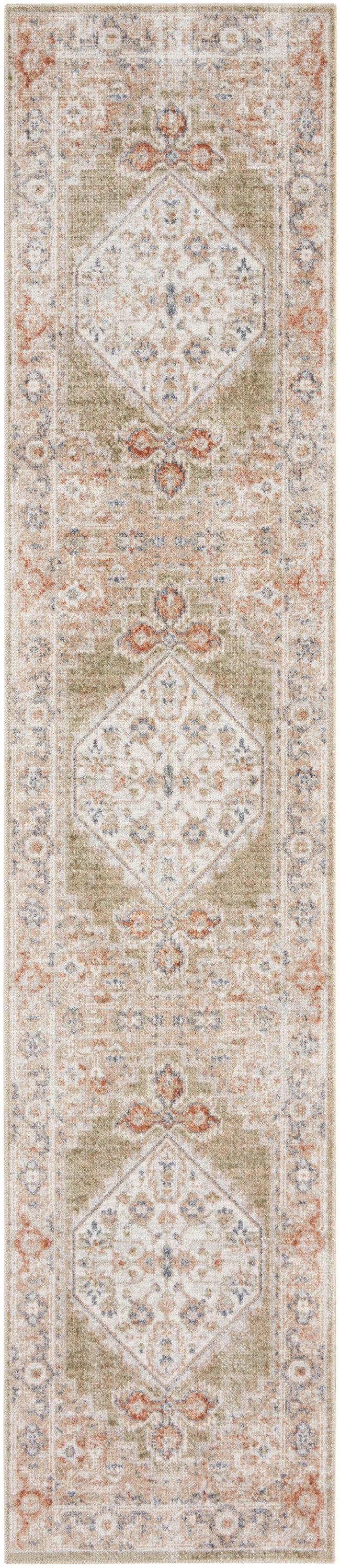 Astra Machine Washable ASW11 Sage Multicolor Rug - Runner