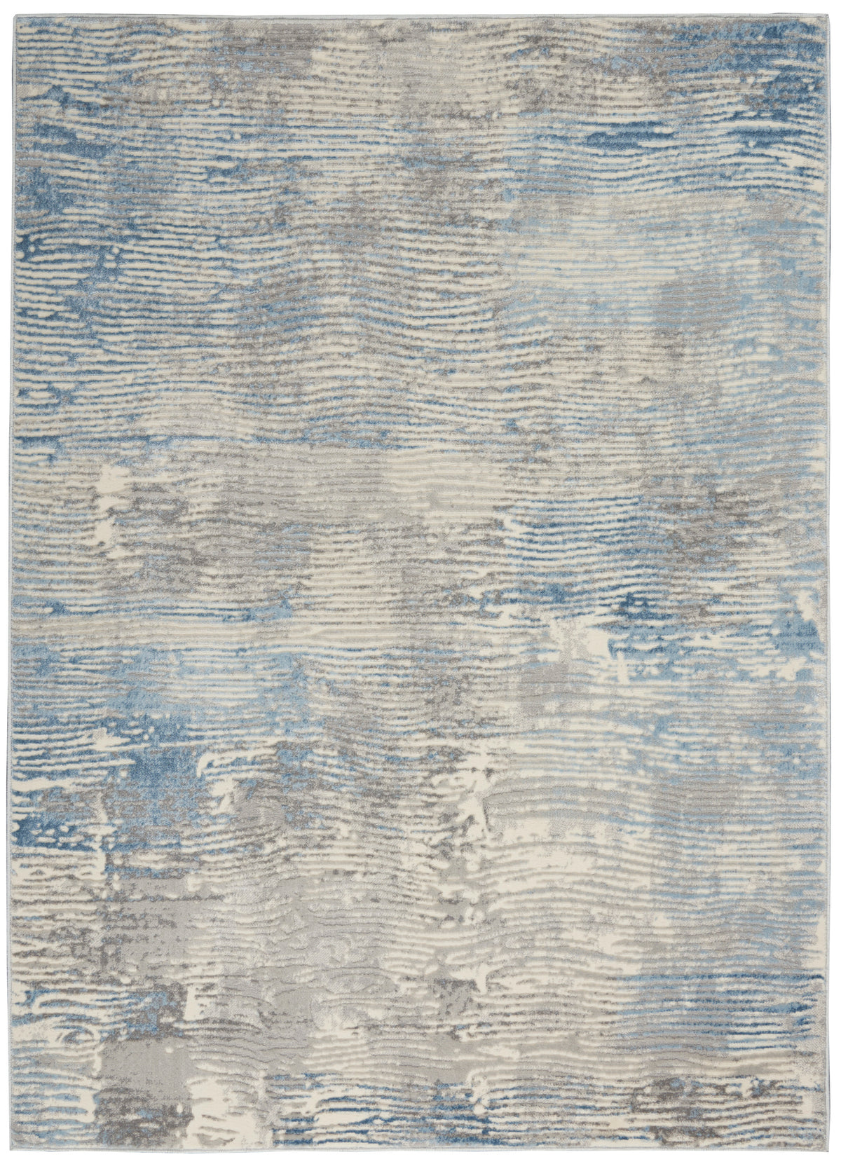 Solace SLA01 Ivory Grey Blue Rug - Rectangle