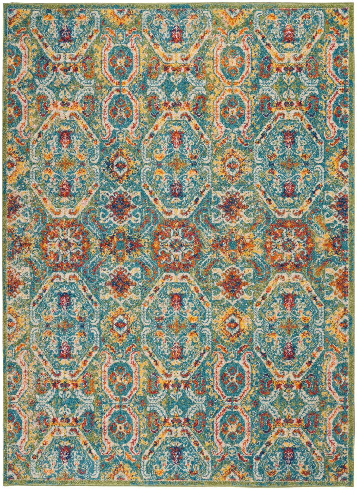 Allur ALR05 Turquoise Multicolor Rug - Rectangle