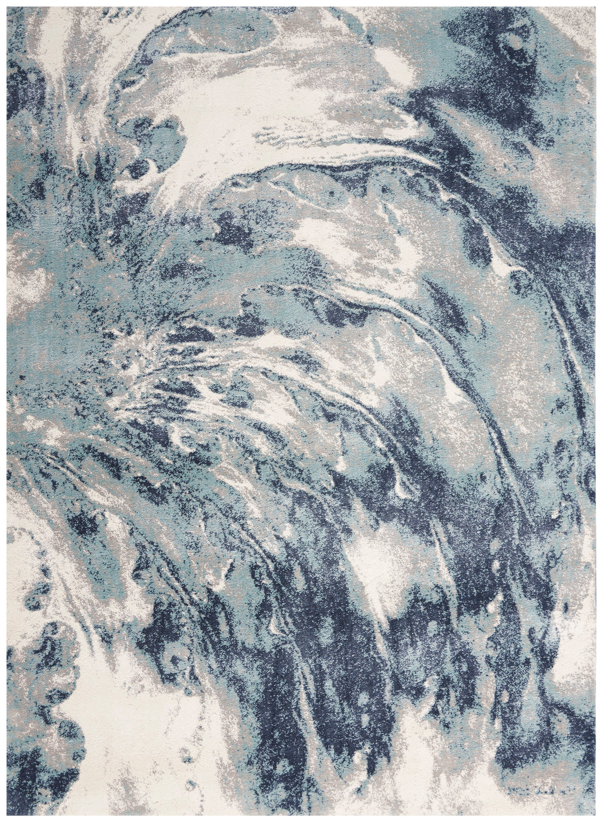 American Manor AMR03 Blue Ivory Rug - Rectangle