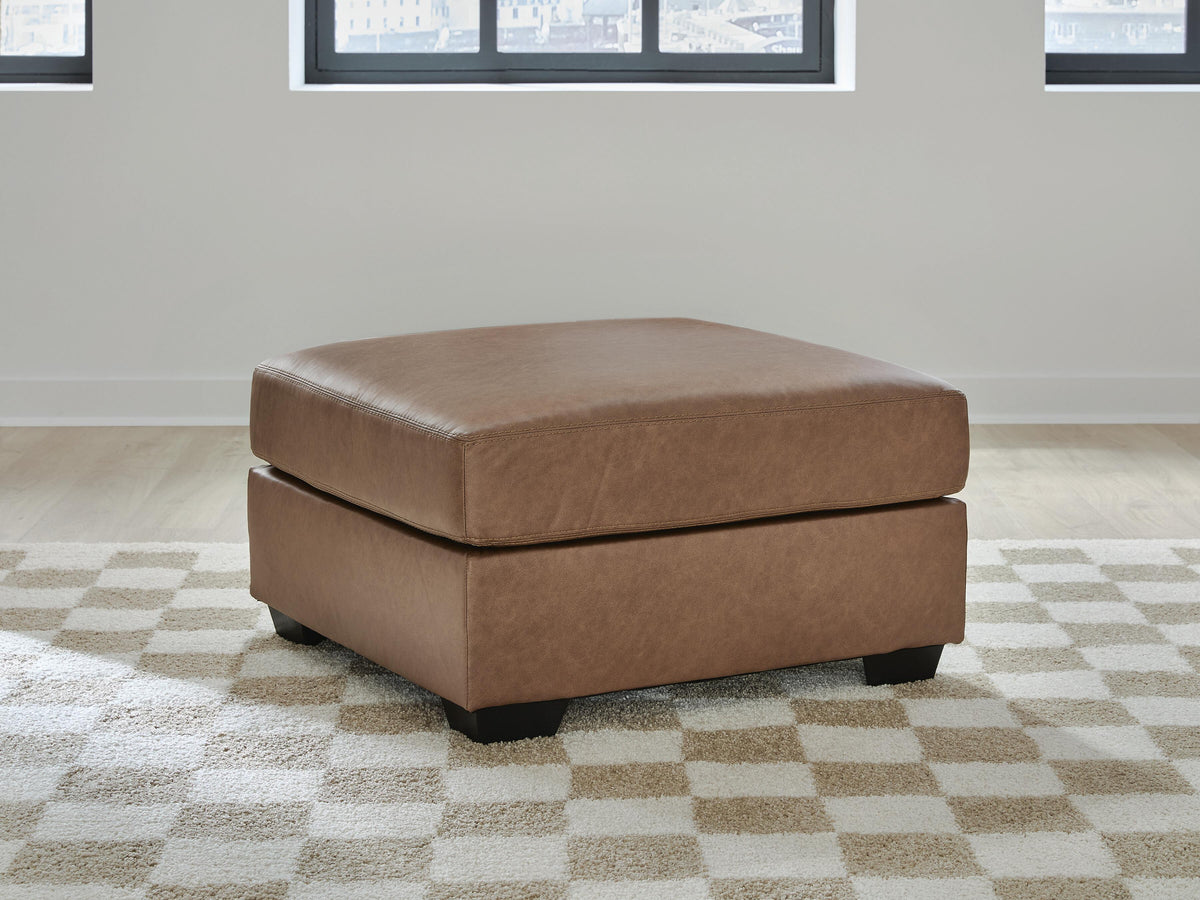 WillowBend Oversized Accent Ottoman Faux Leather