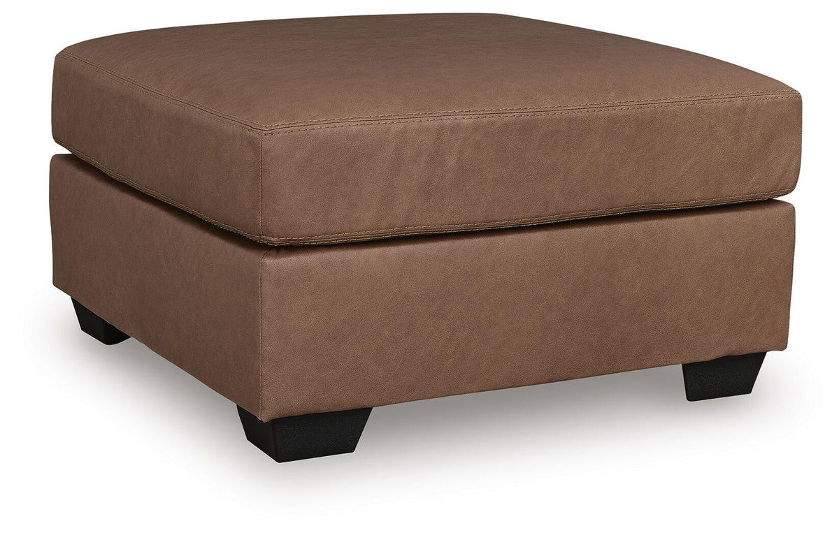 WillowBend Oversized Accent Ottoman Faux Leather