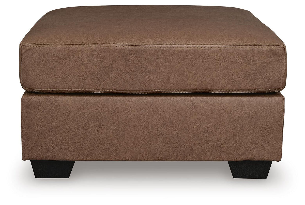 WillowBend Oversized Accent Ottoman Faux Leather