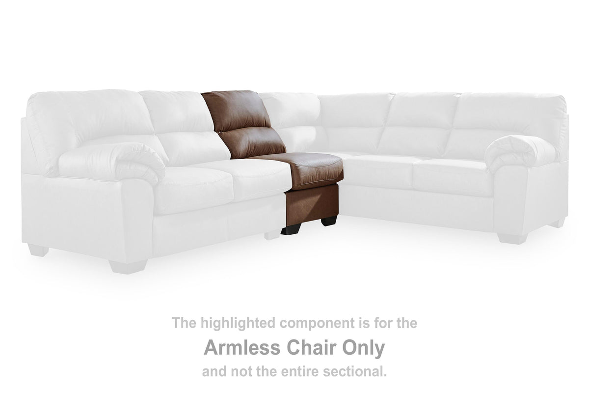 WillowBend Armless Chair Faux Leather