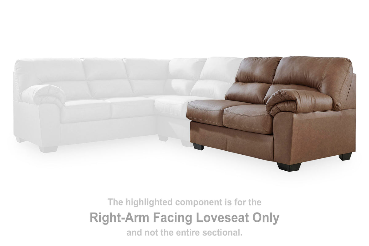 WillowBend RAF Loveseat Faux Leather
