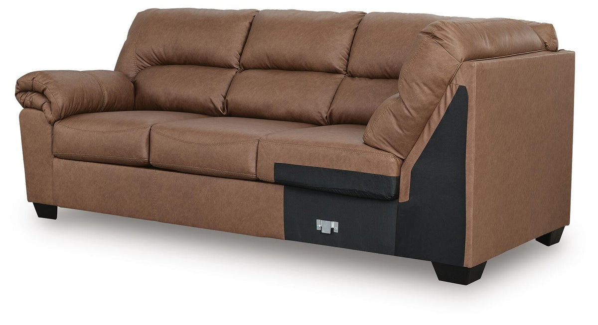 WillowBend LAF Sofa w/Corner Wedge Faux Leather