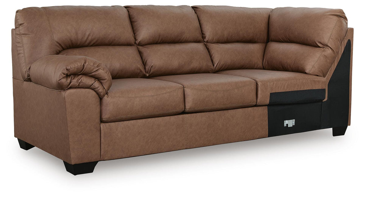 WillowBend LAF Sofa w/Corner Wedge Faux Leather