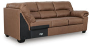WillowBend RAF Sofa w/Corner Wedge Faux Leather