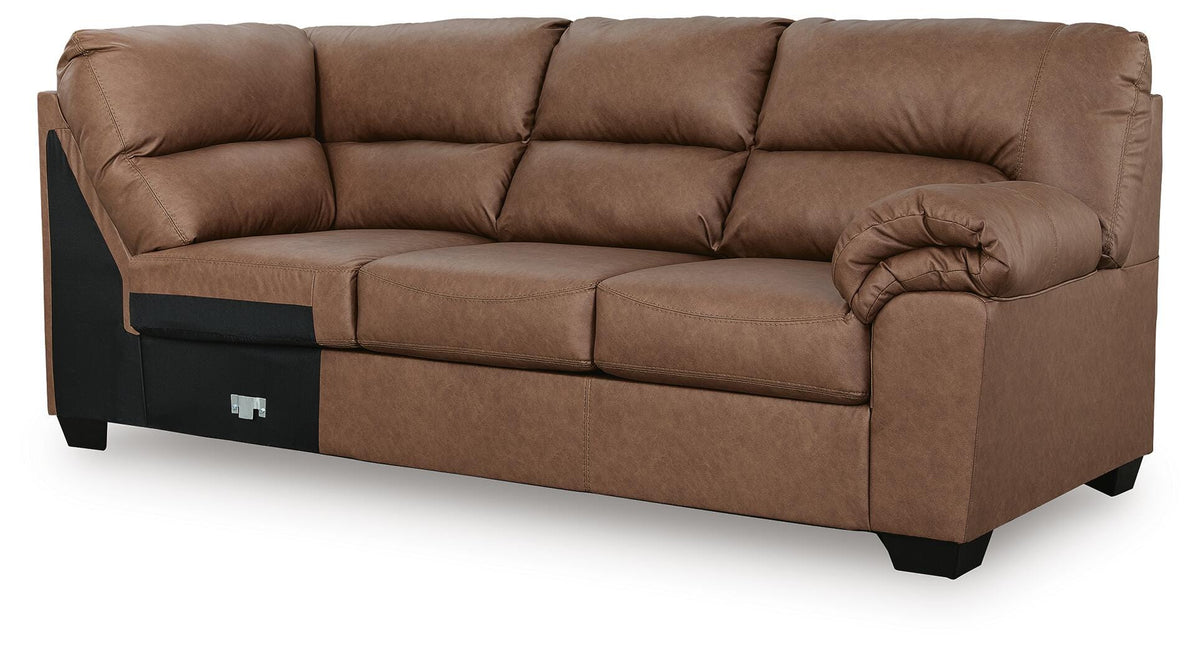 WillowBend RAF Sofa w/Corner Wedge Faux Leather