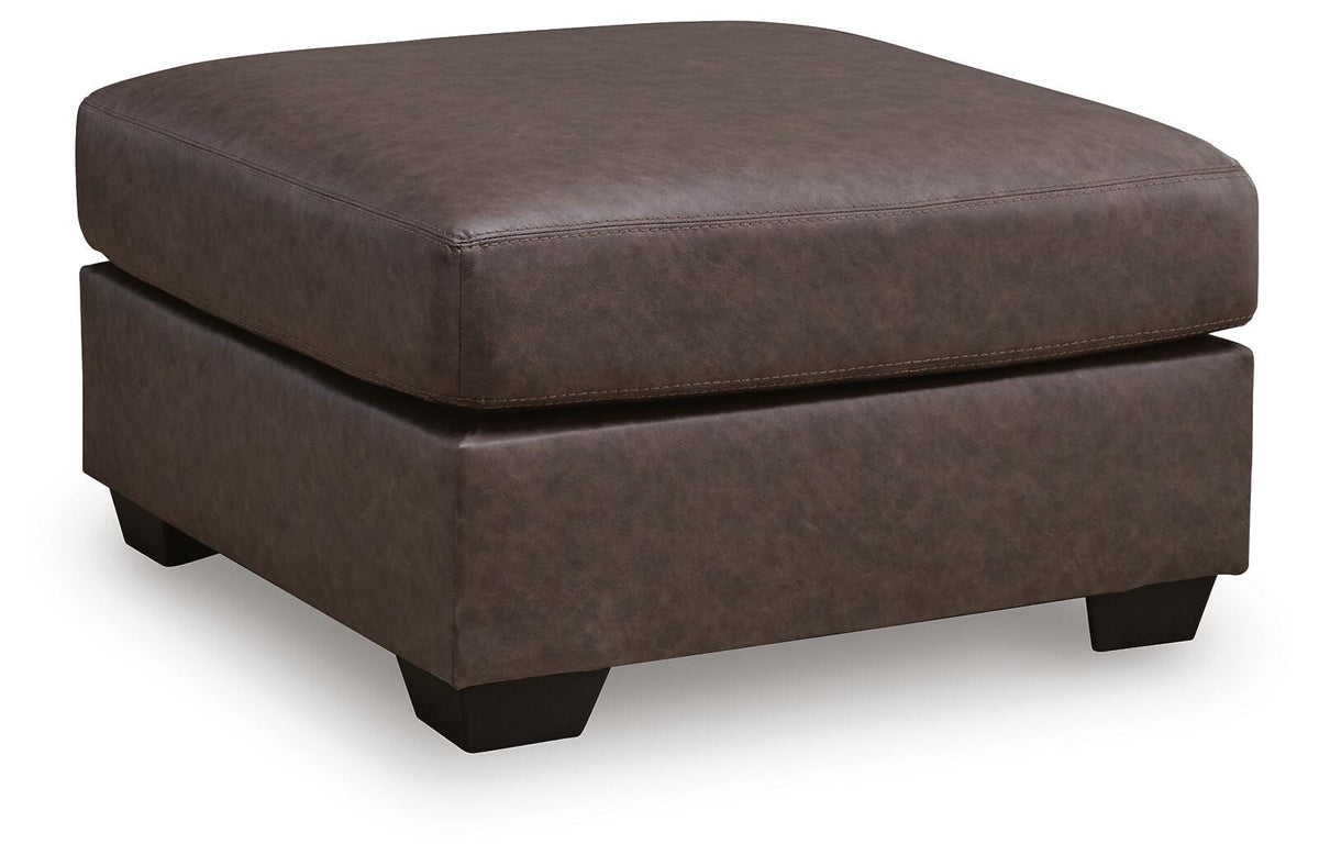 WillowBend Oversized Accent Ottoman Faux Leather
