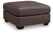 WillowBend Oversized Accent Ottoman Faux Leather