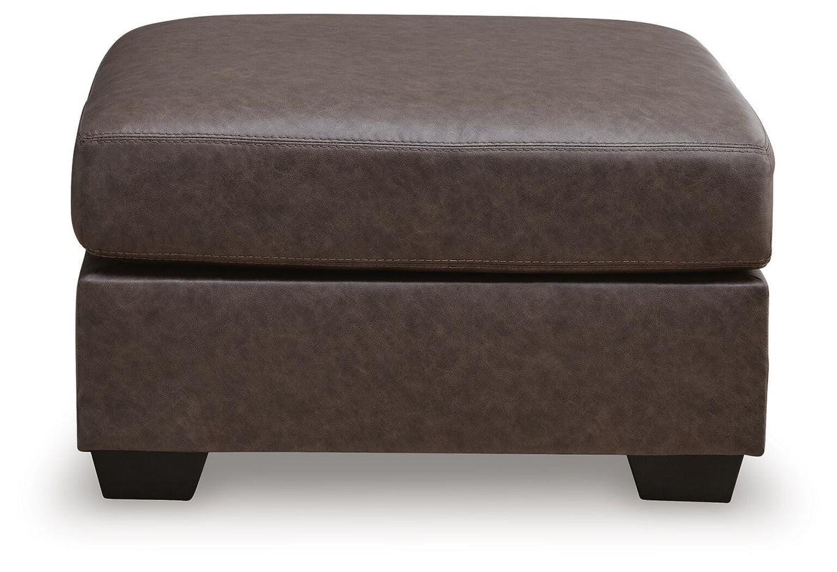 WillowBend Oversized Accent Ottoman Faux Leather