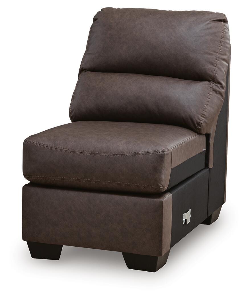 WillowBend Armless Chair Faux Leather