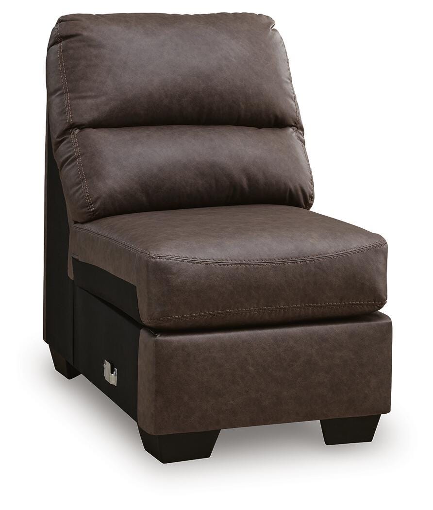 WillowBend Armless Chair Faux Leather
