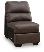 WillowBend Armless Chair Faux Leather