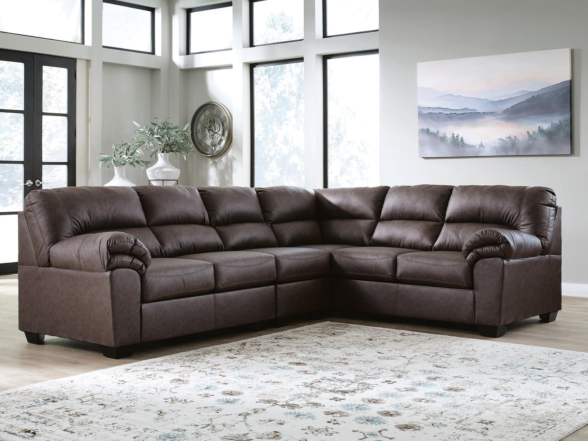 WillowBend 3-Piece Sectional Faux Leather