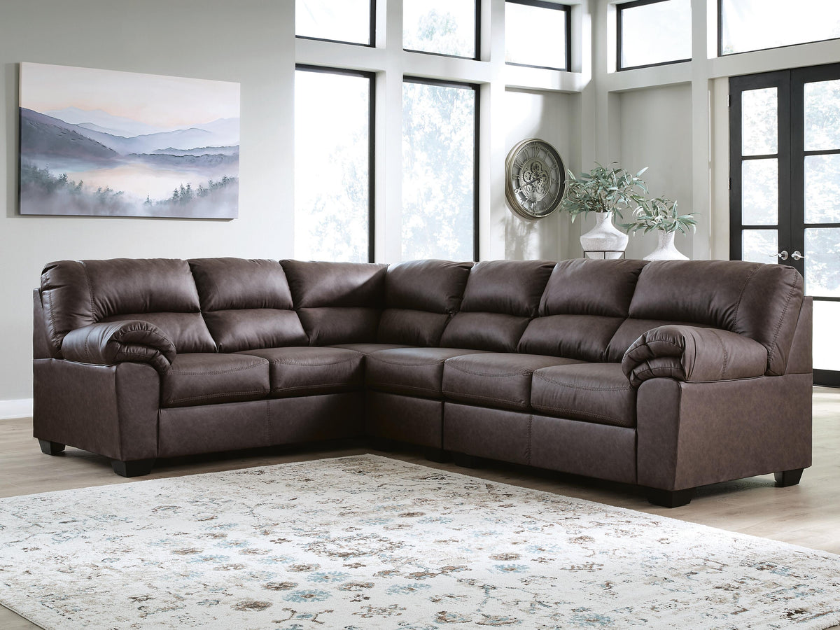 WillowBend 3-Piece Sectional Faux Leather