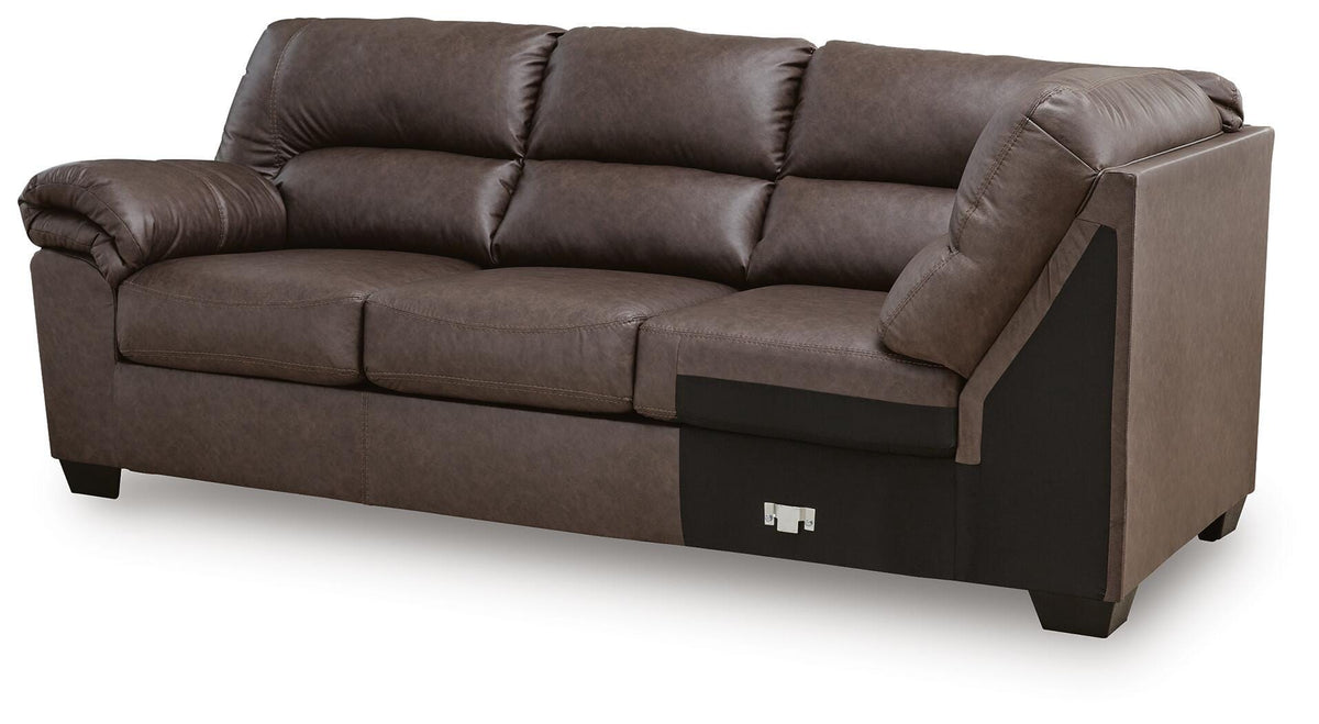 WillowBend LAF Sofa w/Corner Wedge Faux Leather