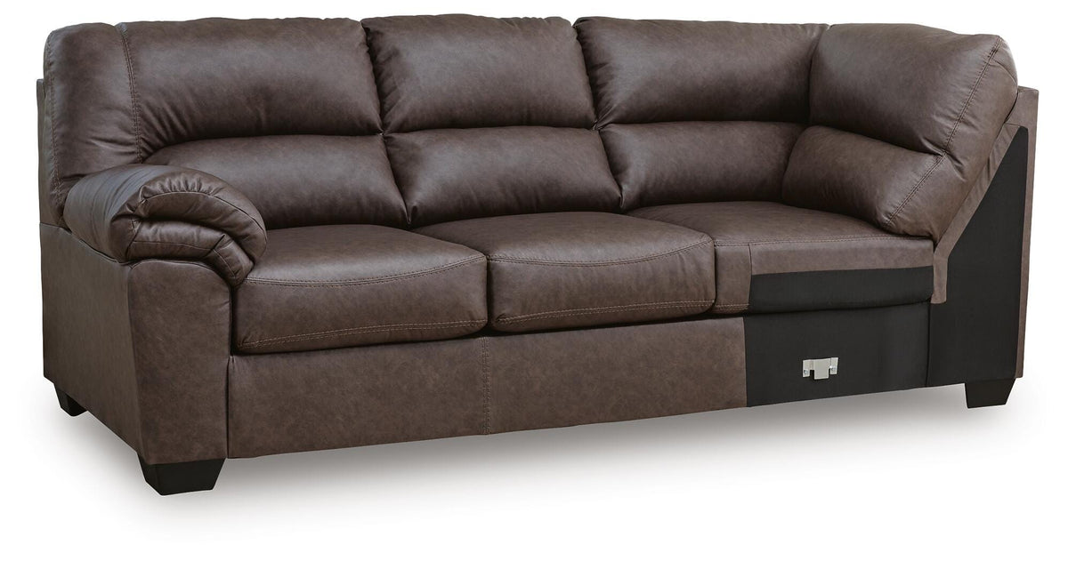 WillowBend LAF Sofa w/Corner Wedge Faux Leather