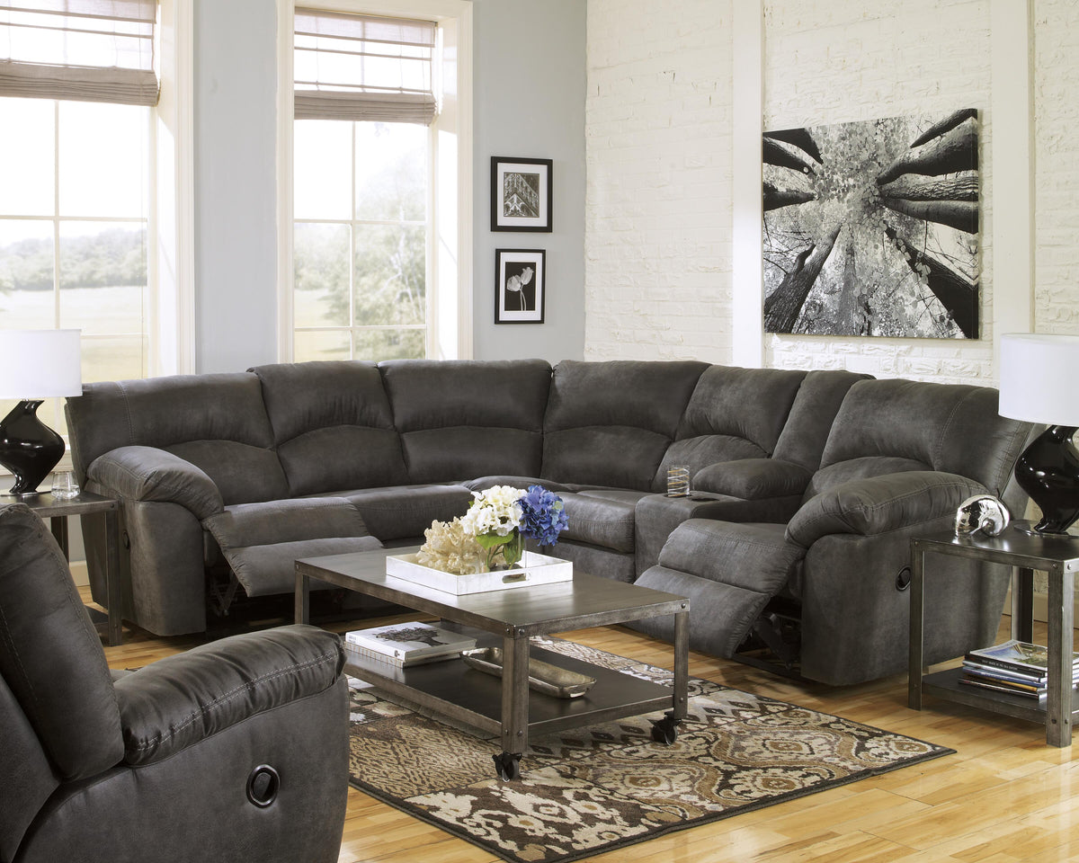 Tambo 2-Piece Reclining Sectional Faux Leather