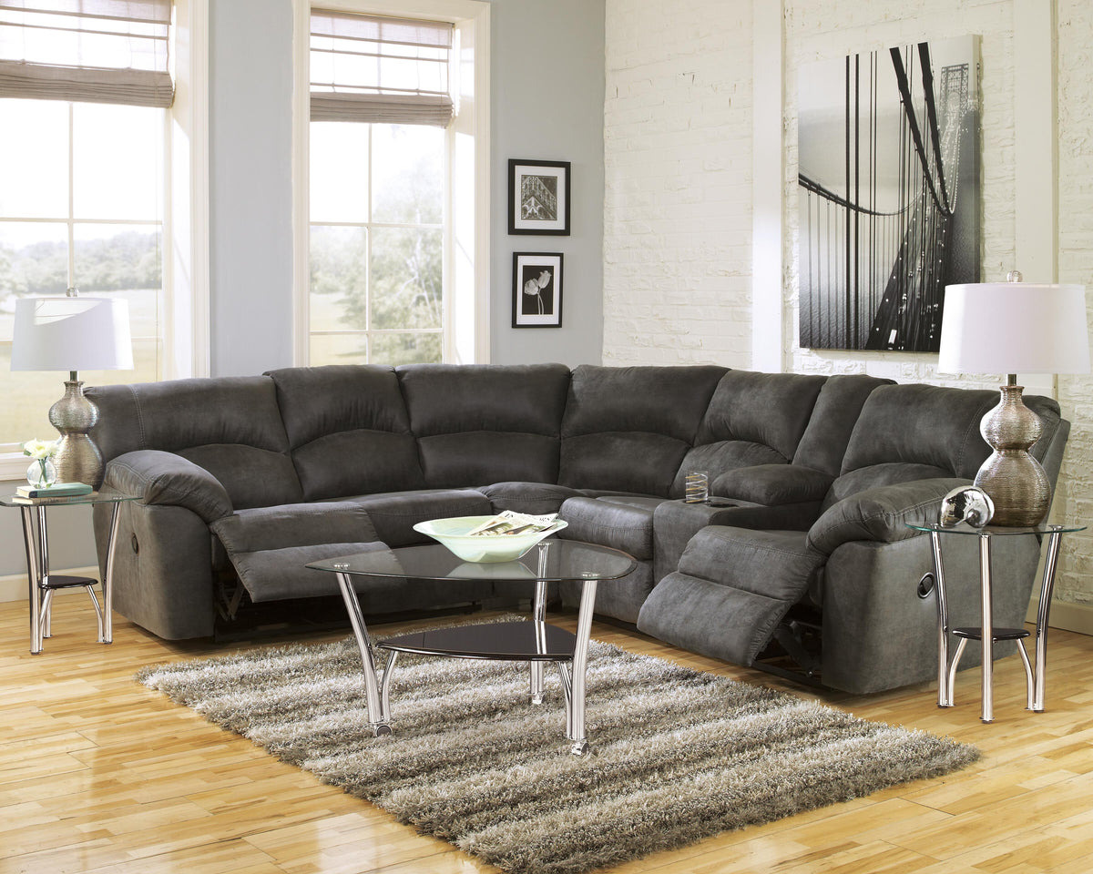Tambo 2-Piece Reclining Sectional Faux Leather