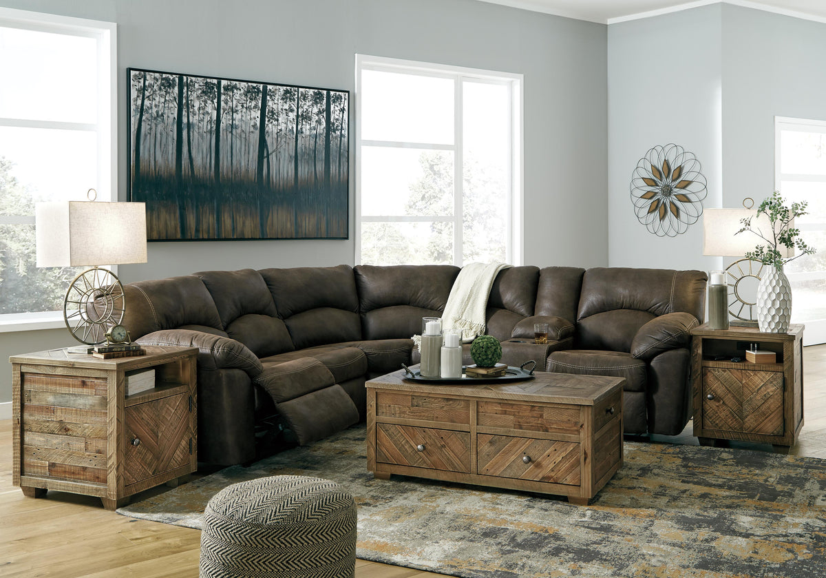 Tambo 2-Piece Reclining Sectional Faux Leather