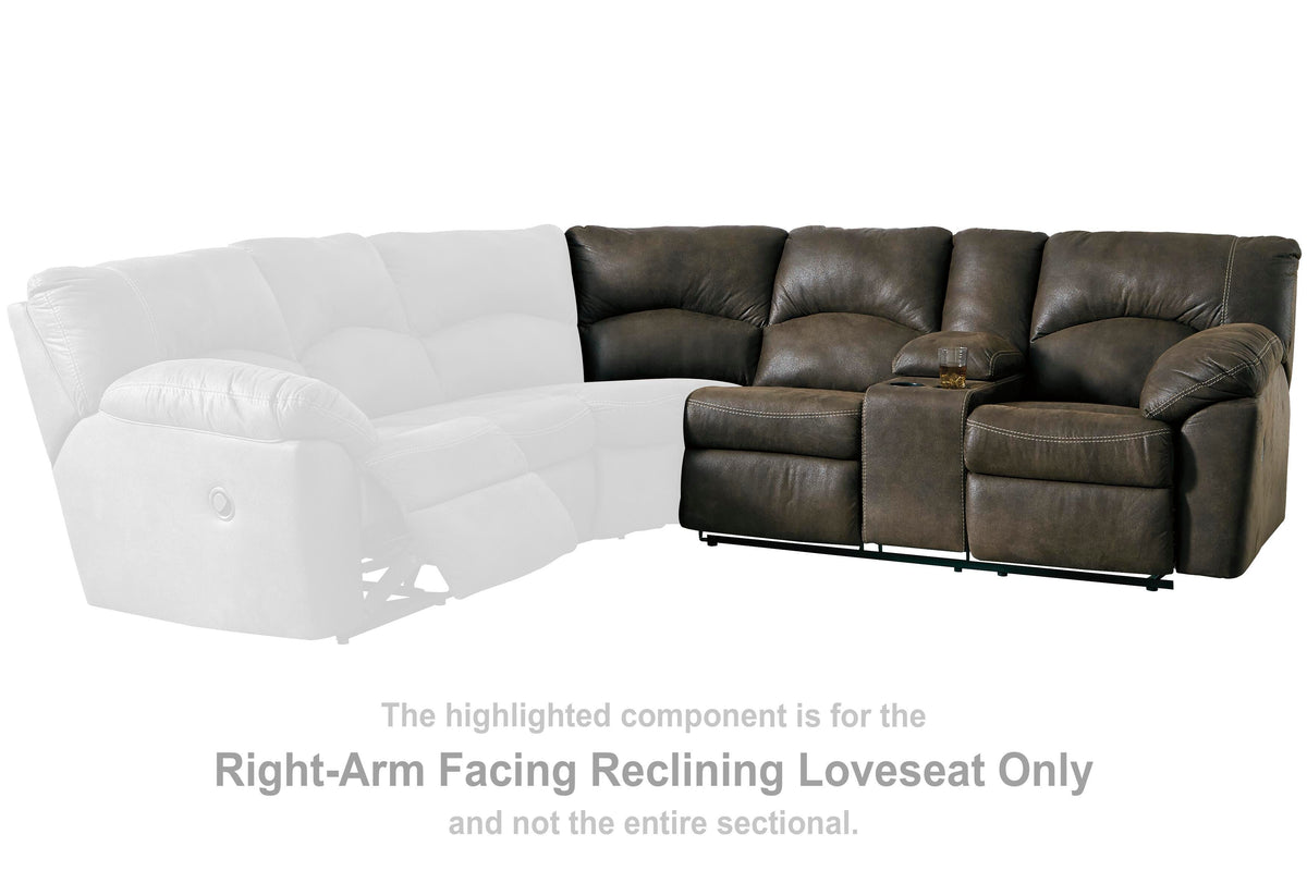 Tambo RAF REC Loveseat w/Console Faux Leather
