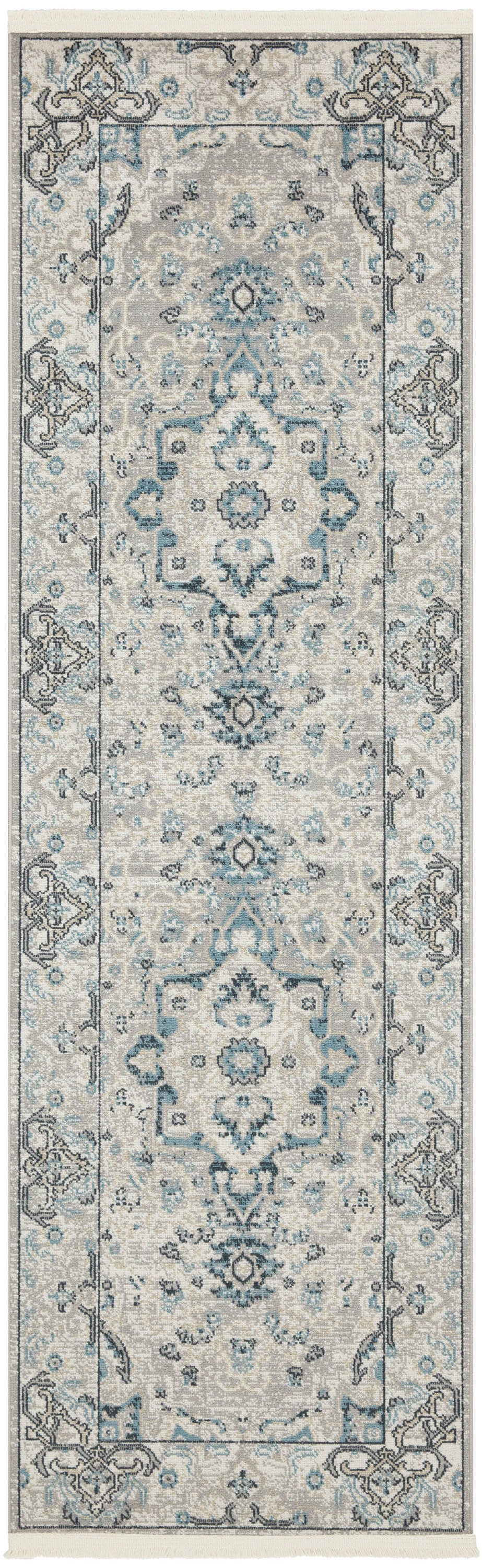 Carina CNA02 Grey Blue Rug - Runner