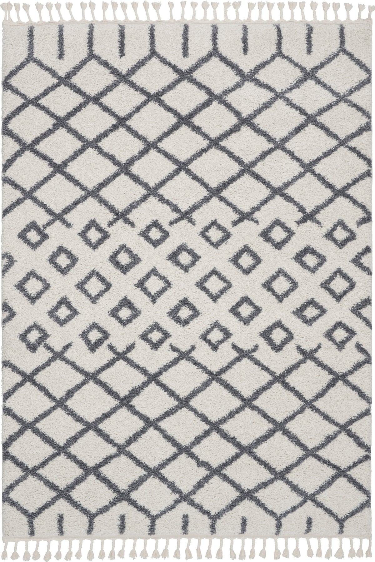 Moroccan Shag MRS01 White Rug - Rectangle