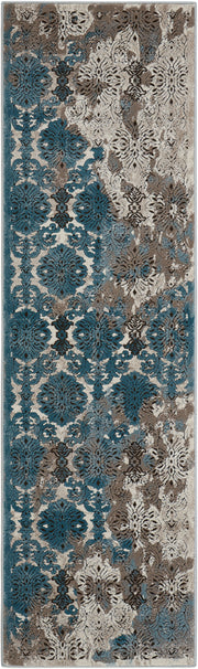 Karma KRM05 Ivory Blue Rug - Runner