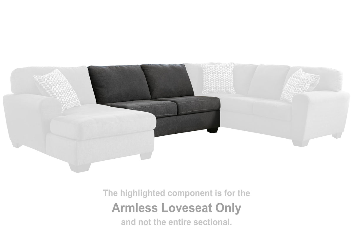 Ambee Armless Loveseat Chenille
