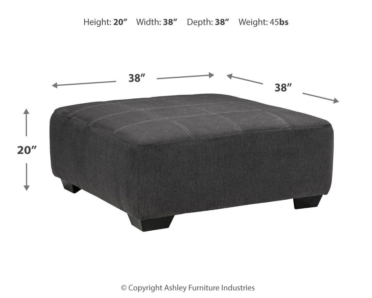Ambee Oversized Accent Ottoman Chenille